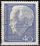 Germany 1964 Characters 40 Blue Scott 882. Germany 1964 Scott 882 President Heinrich Lubke. Uploaded by susofe